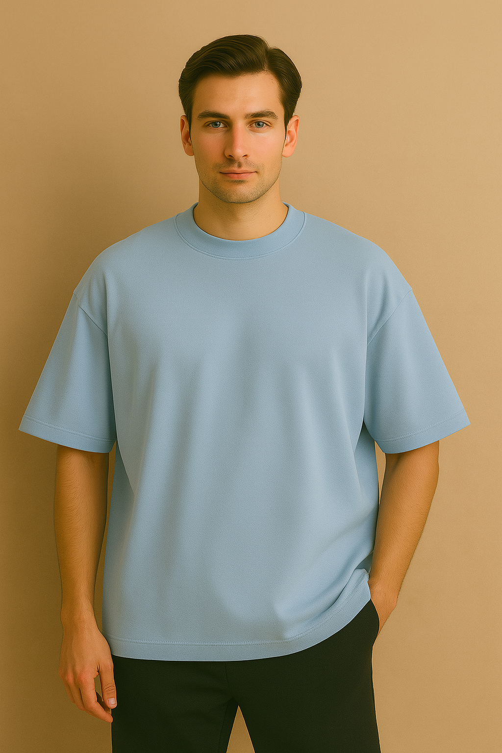 Oversized Classic T-Shirt | Baby Blue - XrossStop Oversized Classic T-Shirt | Baby Blue - XrossStop