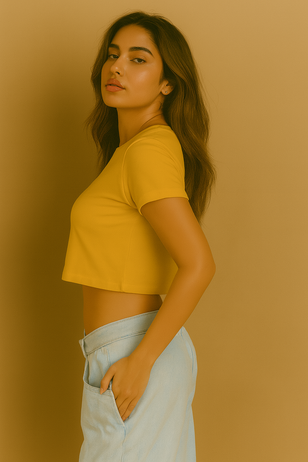 Crop Top | Golden Yellow