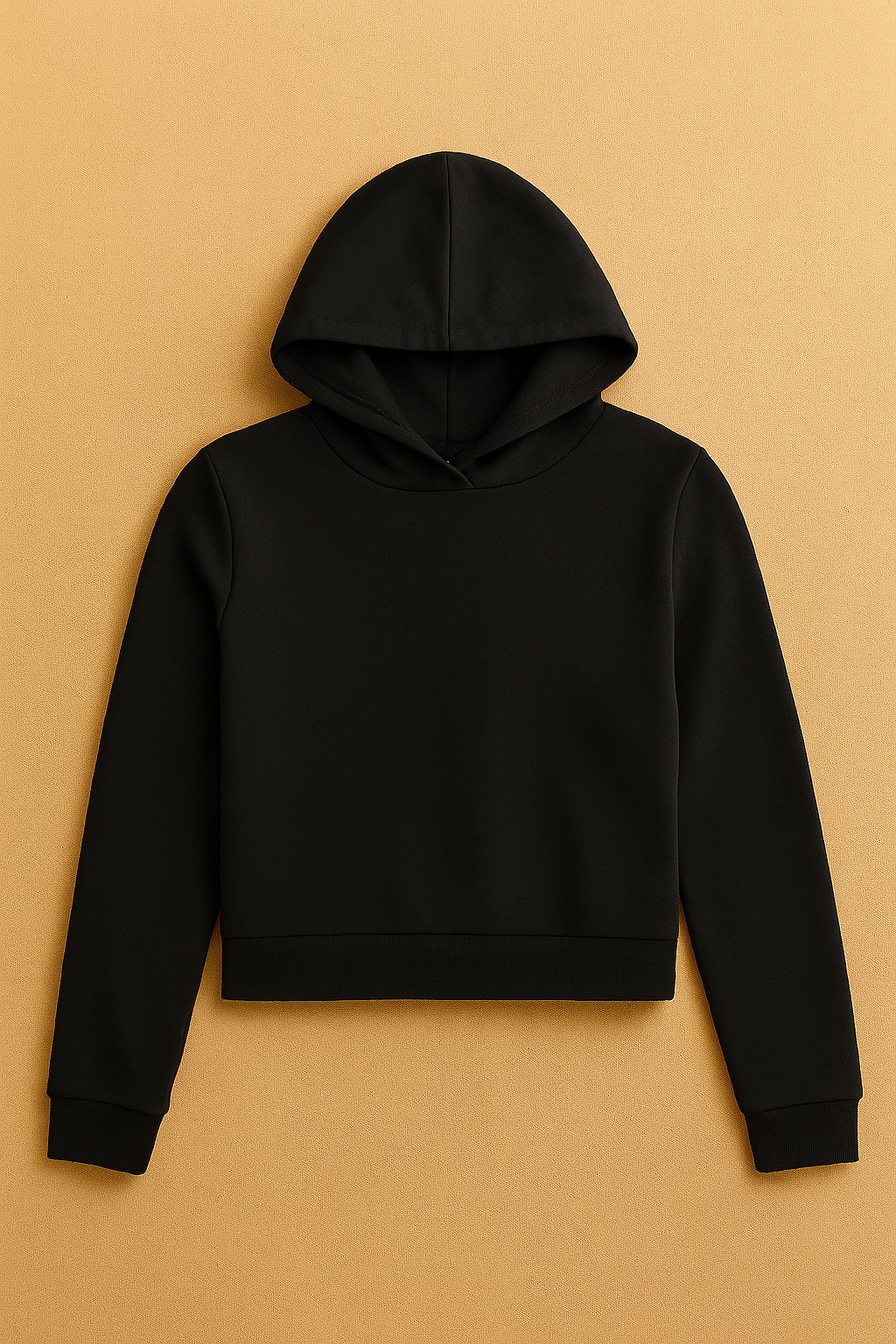 Women Cropped Hoodie | Black