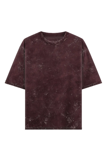 Brown_AcidWash_Oversize t-shirt